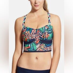 Athleta Womens Size 34 B/C Hanalei Bralette Bikini Top Dress Blue Style‎ 594073